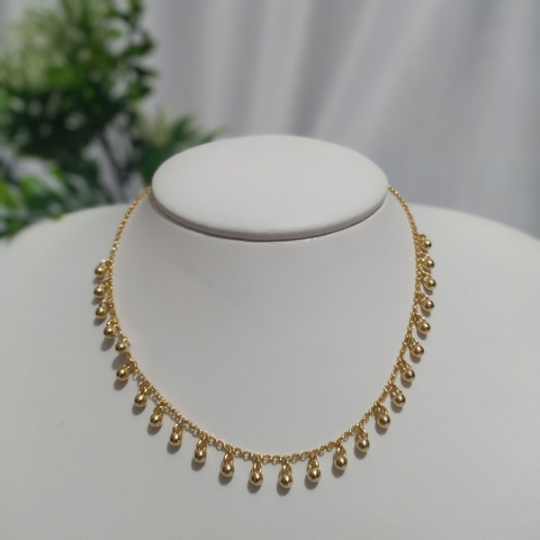 CHOKER BOLINHAS OURO