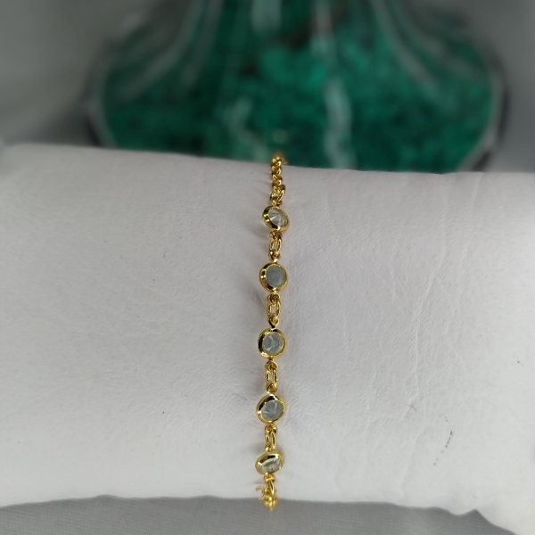 PULSEIRA ELO PORTUGUES E 5 ZIRCONIAS