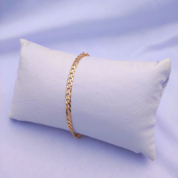 PULSEIRA ELO GRUMET 4X7MM BANHO DOURADO