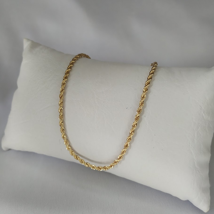 TORNOZELEIRA CORDÃO BAIANO 2,5MM OURO AMARELO