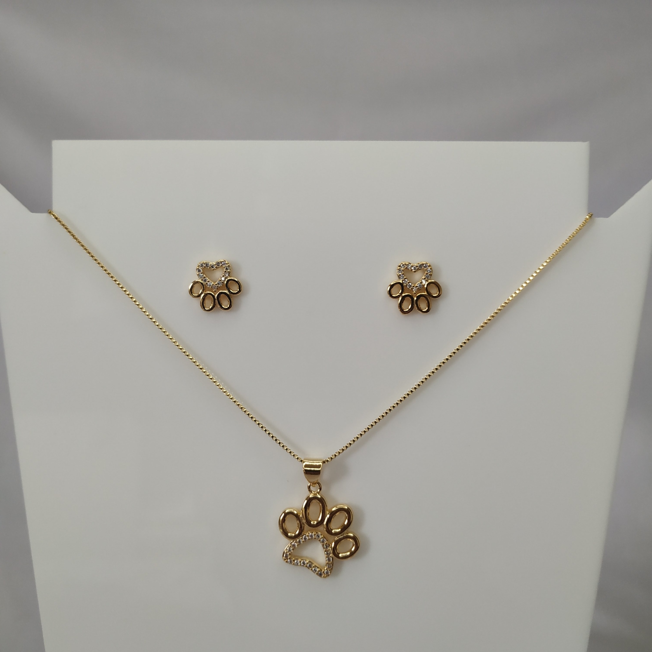 CONJUNTO VENEZIANA PATINHA COM ZIRCÔNIA