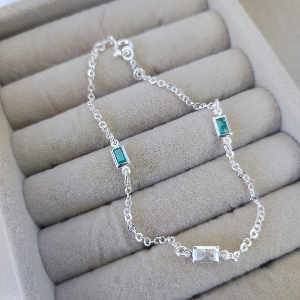 PULSEIRA ZIRCONIA RETANGULAR