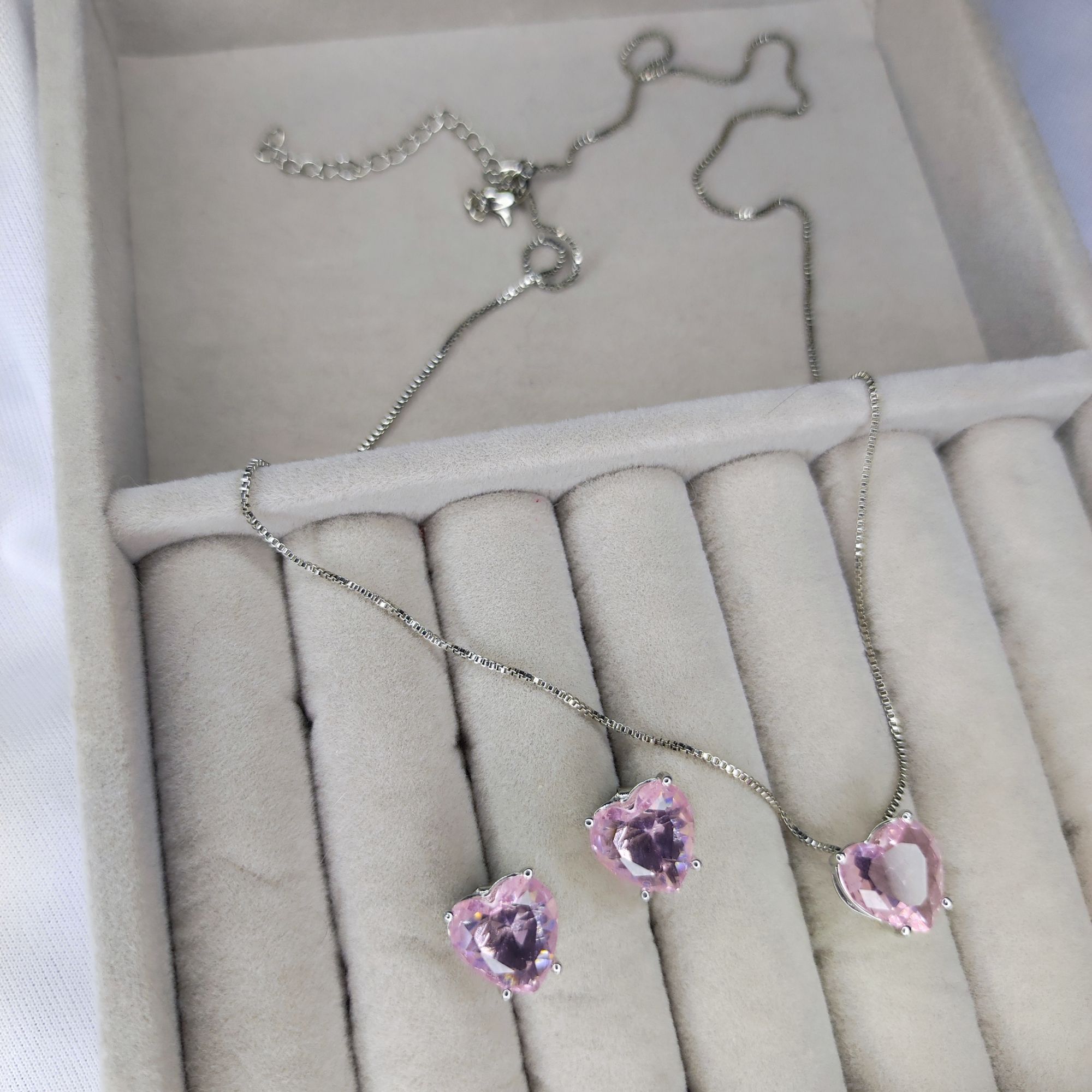 CONJUNTO CORAÇÃO PINK