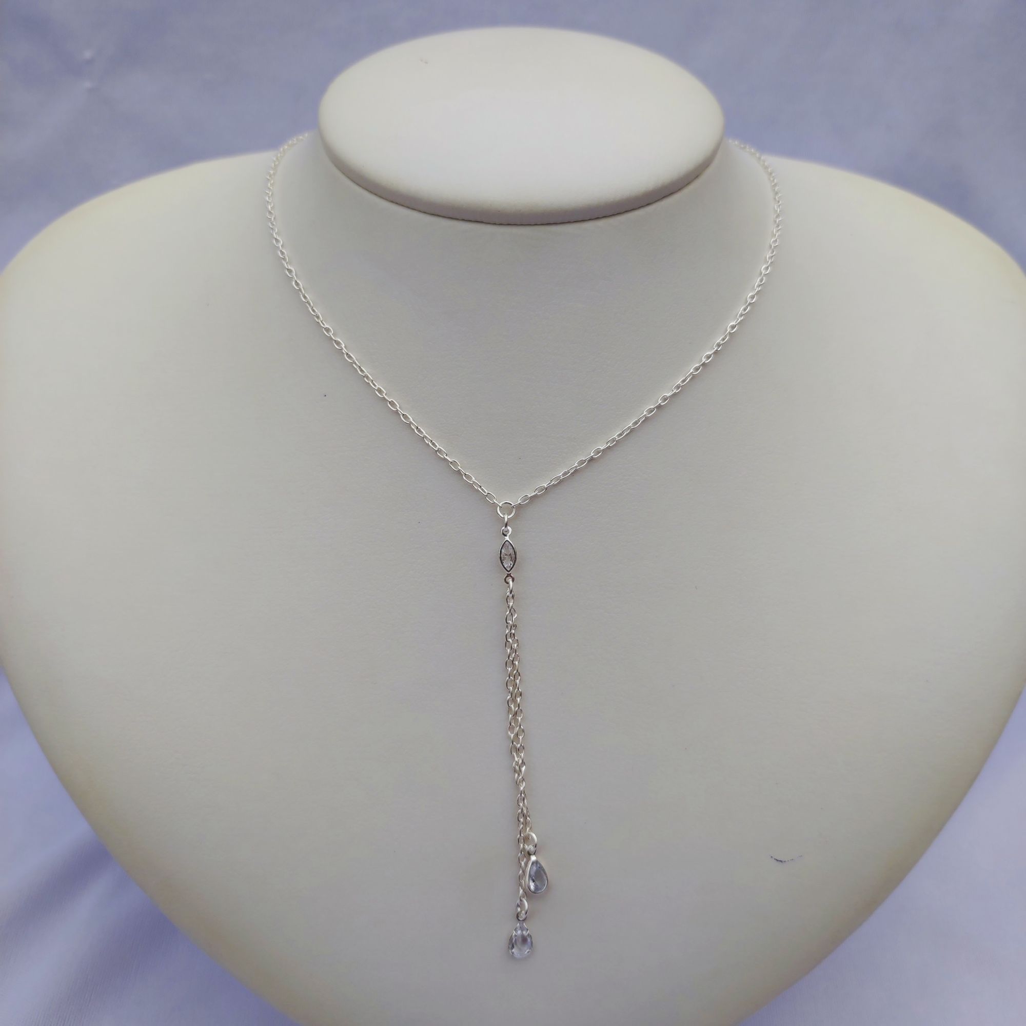 CORRENTE PRATA GRAVATINHA DUPLA COM ZIRCÔNIAS