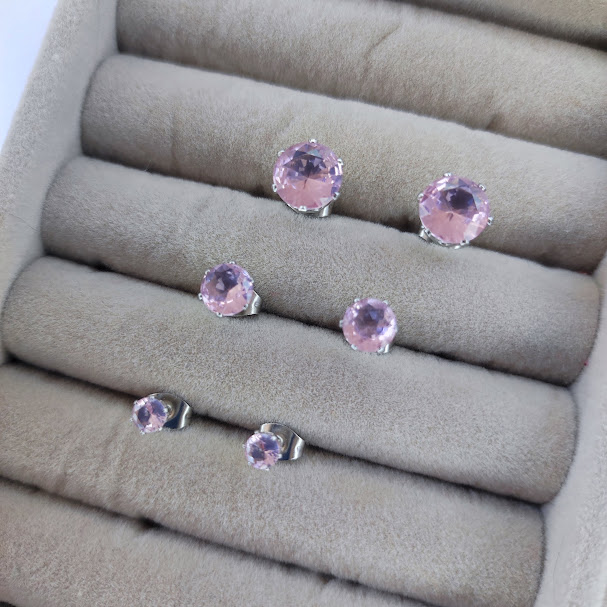 TRIO REDONDO AÇO ROSA